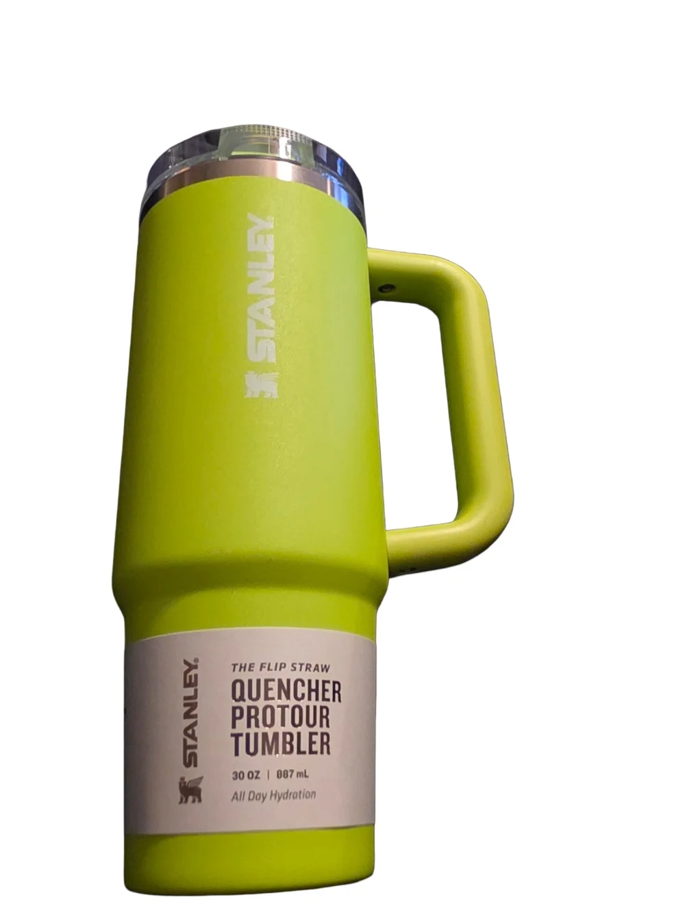 Stanley 30oz Quencher ProTour Flip Straw Tumbler In Chartreuse. NEW - Picture 8 of 8